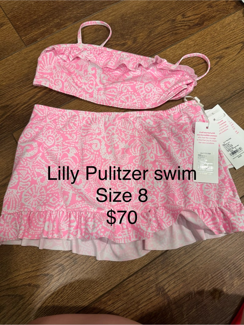 Lilly Pulitzer Pink Paisley Ruffle Swim Skirt Set